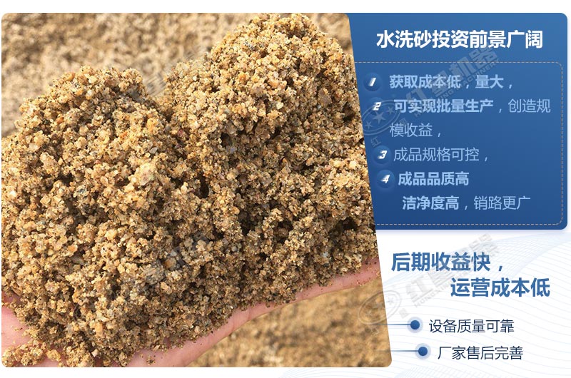 石粉水洗砂優(yōu)勢多，前景廣闊